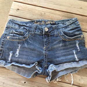 Wallflower Distressed Denim cutoff shorts